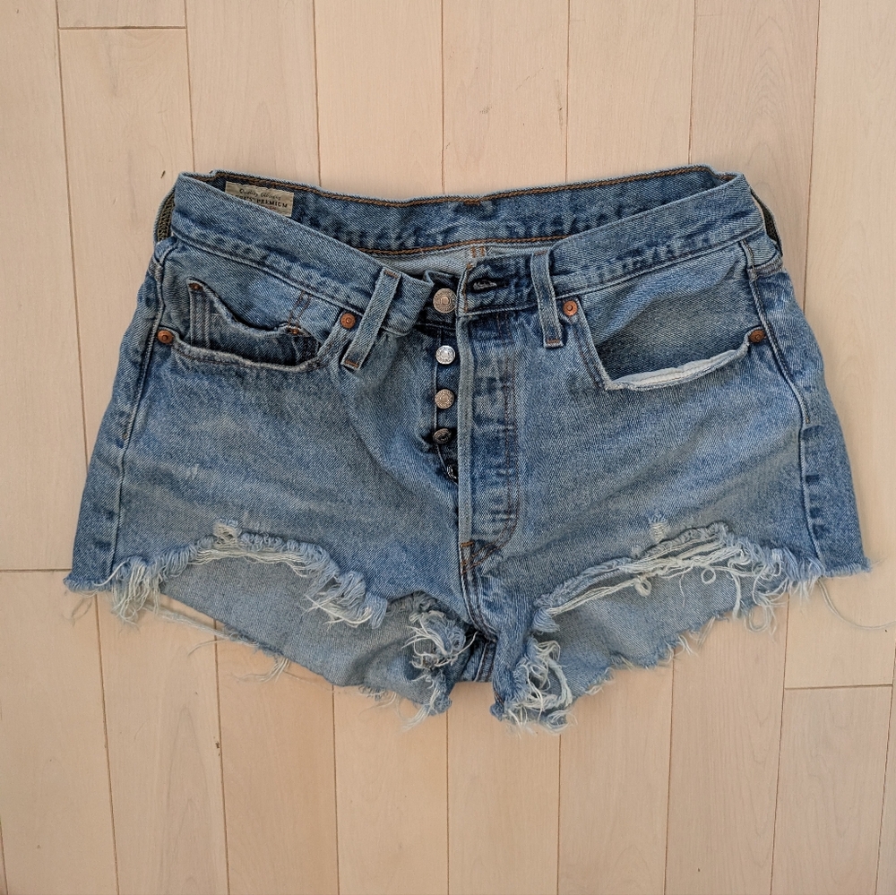 Levi's 501 Light Wash Denim Shorts
